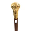 Gold Plated Replica of Bat Masterson Knob Handle Walking Cane