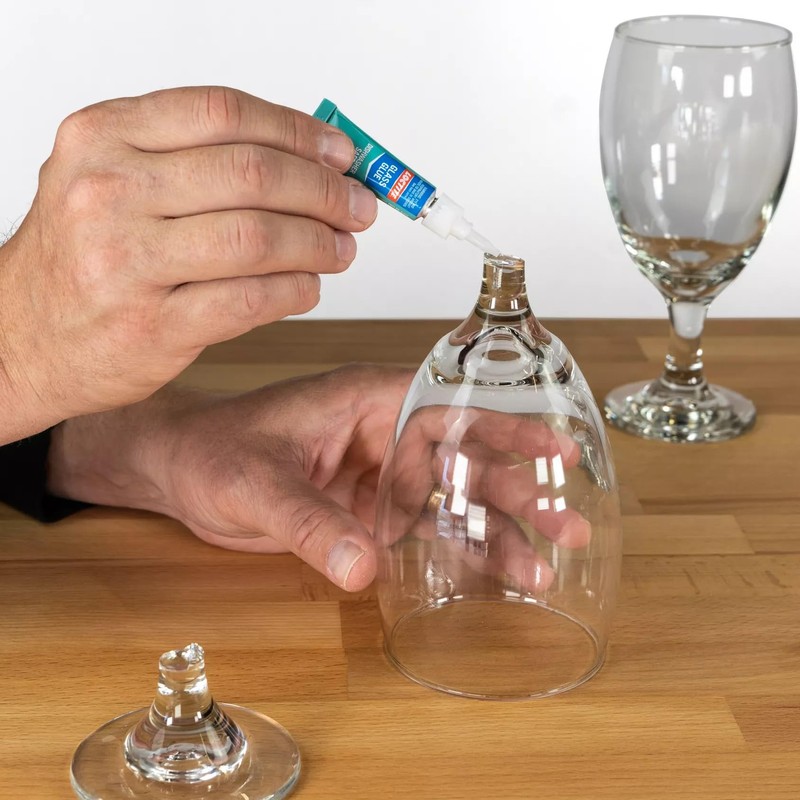 Loctite Glass Glue, Dishwasher Safe, Dries Clear & Fast Bonding,