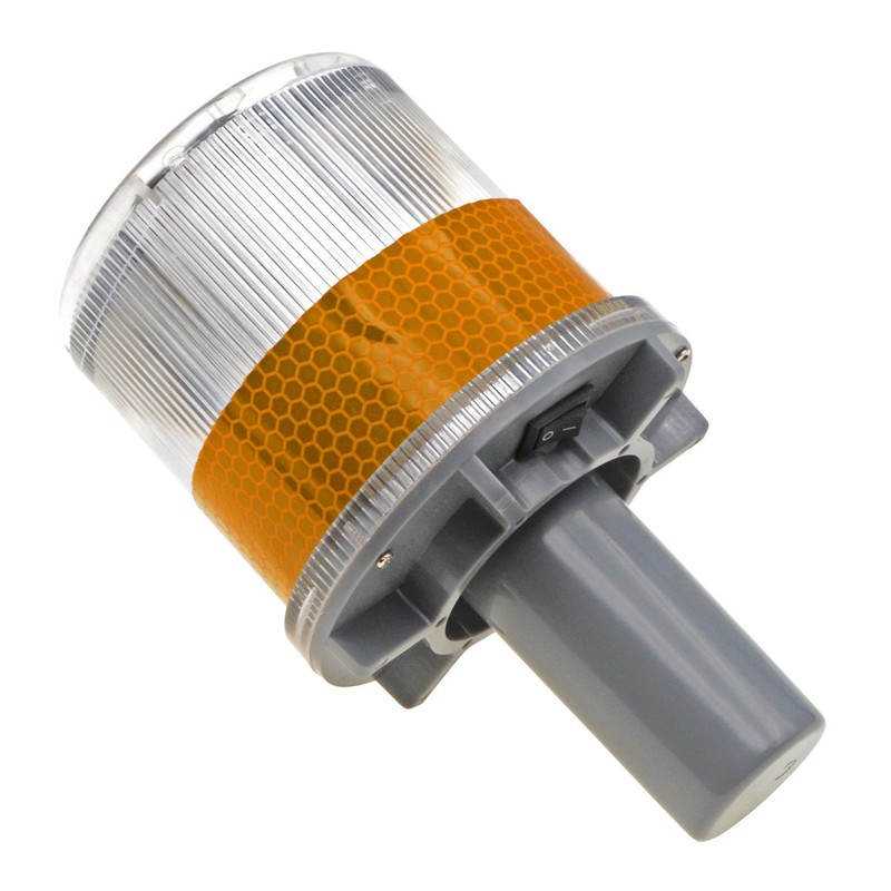 PENCK Solar LED Warning Light Waterproof Driveway Lights Flashing Barricade