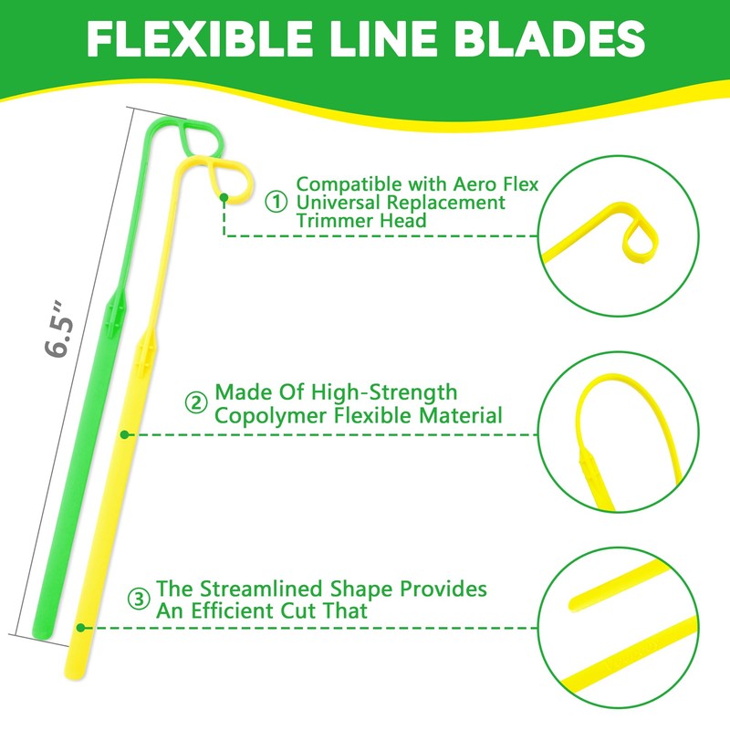 Weed Eater Blades, 32 Pack, Replacement Flexible Line Blades for