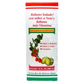 Rabano Yodado con NONI + Vitaminas 480ml / Rabano Yodado NONI 16oz