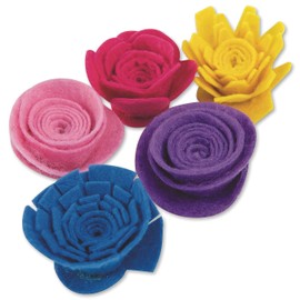 Felt Flower Spirals