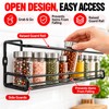 Wall-Mounted Spice Rack for Kitchen Storage – 2-Piece Metal Organizer
