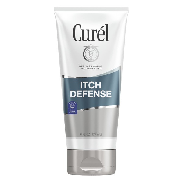 Curél Itch Defense Calming Body Lotion, Moisturizer for Dry, Itchy Skin, Body and Hand Lotion, 6 Ounce, with Advanced Ceramide Complex, Pro-Vitamin B5, Shea Butter
