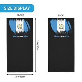 Guatemala Flag Guatemalan Seamless Neck Gaiter Face Mask Seamless UV Protection Shield Scarf Bandana for Motorcycle Cycling Riding Running Headbands White