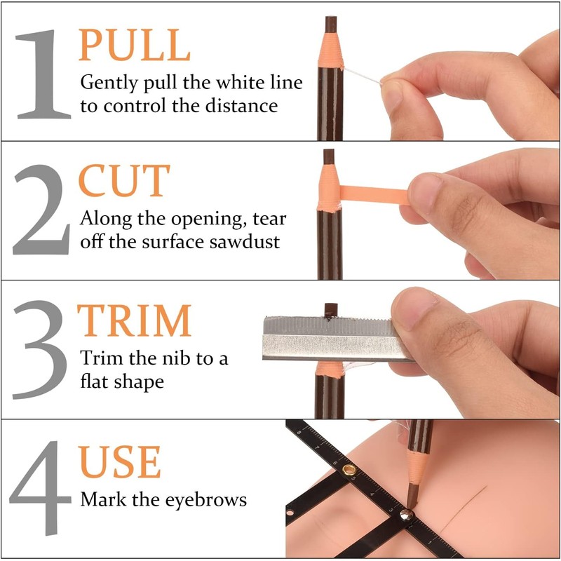 ATOMUS - Regla de cejas para tatuaje, herramienta de maquillaje