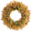 HipTree 18 Inch Fall Fern Eucalyptus Wreath Autumn Front Door