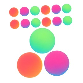 Kisangel 18pcs Colored Elastic Rubber Balls for Bouncy Balls for Classroom Prizes Birthday Party Favors Holiday Giveaways
