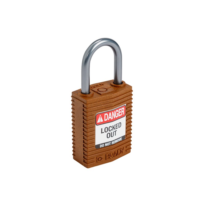 Brady (CPT-BRN-25AL-KD) SafeKey Nylon Lockout Padlock - Compact with Aluminium