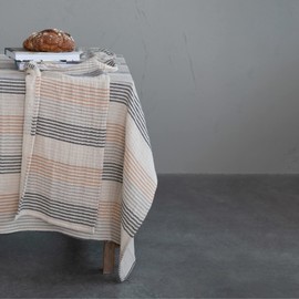 Creative Co-Op Woven Cotton Double Yarn Dyed Tablecloth, Multicolor Table Clothes, 84" L x 60" W x 0" H