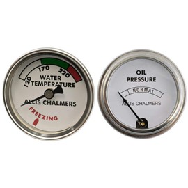 Stevens Lake Parts One New Temp Gauge & Oil Gauge Set Fits Allis Chalmers AC WD45 70207834, 70213675