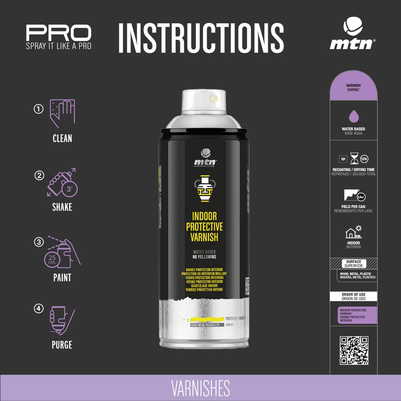 MTN PRO Indoor Protective Matte Spray – Clear Matte Finish