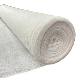 Farm Plastic Supply - White Shade Cloth - 50% - Mesh Fabric for Fence Privacy Screen, Garden Shade, Mesh Fence Screening, Shade Cloth Rolls, Wind Screen (6' x 100')