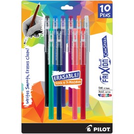 Pilot Frixion ColorSticks Erasable Gel Ink Pens, Fine Point (0.7mm), Assorted, 10 Count (32454)