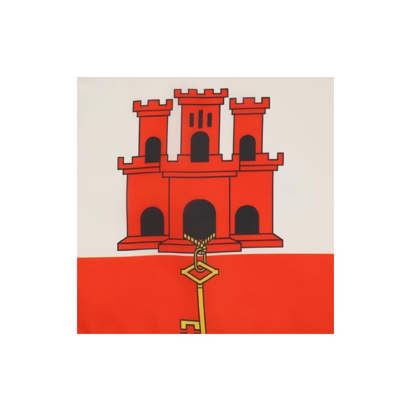 Gibraltar Flag 18'' x 12'' cords - Gibraltarian SMALL flags