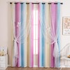 Verycurtain 2-in-1 Double-Layer Kids & Girls Unicorn Princess Ombre Blackout