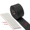 Xinhan 2"x15ft/2"x25ft/2"x50ft Roll Black-White Racing Fiberglass Exhaust Header Pipe Wrap