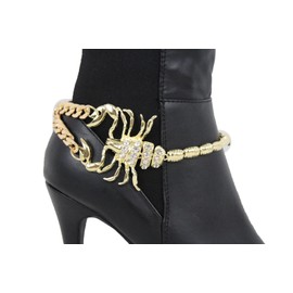 Unbranded Women Gold Metal Chain Boot Bracelet Anklet Shoe Charm Jewelry Scorpion Bling