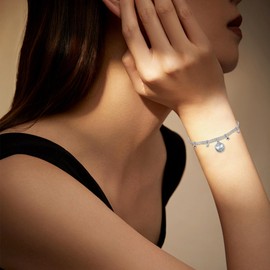 PARYFO Star Tree of Life Bracelet Women's 925 Sterling Silver Tree of Life Bracelet Adjustable Bracelet Women Jewellery Gift for Mum Girls Wife Girlfriend Oval Opal Bracelets, Sterling Silver, Opal