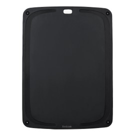 Wood Fiber Cutting Board for Kitchen - Premium Wood Fiber Cutting Board with Juice Groove and Non-slip Feet, Dishwasher Safe, Knife-Friendly Chopping Board for Meat, Bread, Fruit, 11.8”x9.3”, Black