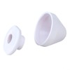 2 Pairs Tall Toilet Bolt Caps White Plastic Toilet Floor