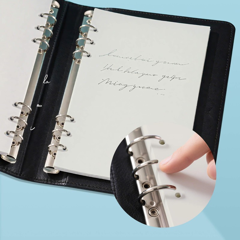 90 Sheets A5 6 Ring Blank Paper Binder Refills, Blank