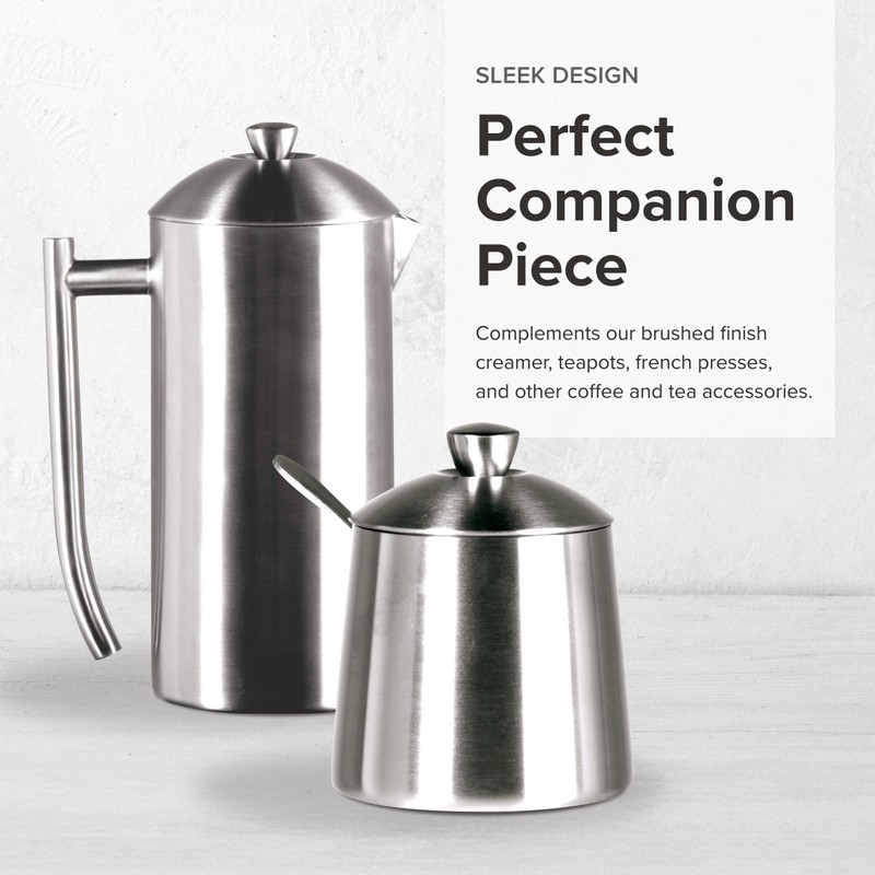 Frieling 18/10 Brushed Stainless Steel Cream and Sugar Set -