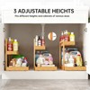 Bamboo Undersink Organizer Storage - 2-Tier Cabinet Shelf with Adjustable