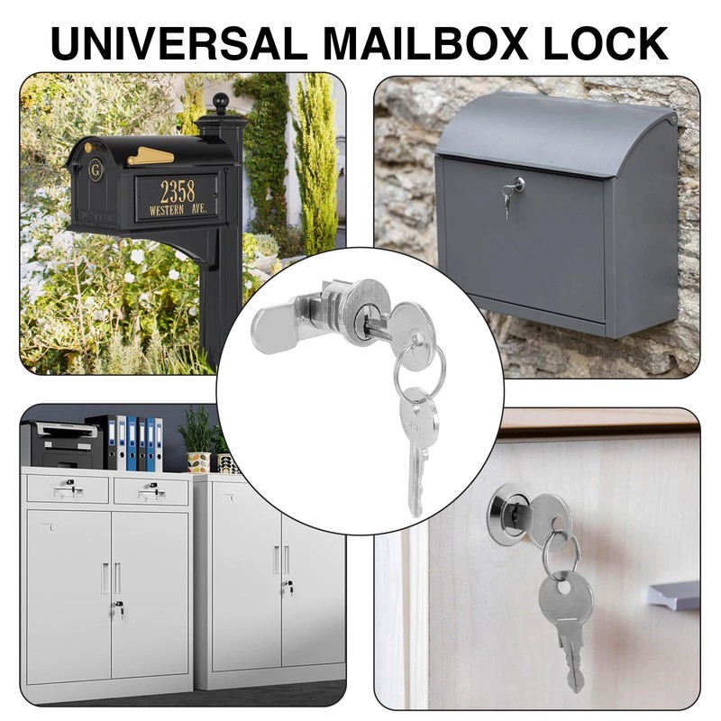 Mailbox Lock Replacement - Universal Mailbox Locks with 4 Keys