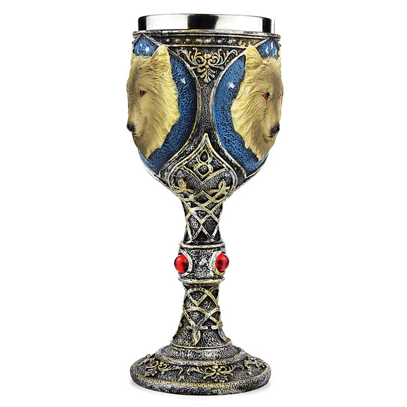 EZESO Stainless Steel Wolf Goblet, EZESO Resin 3D Wine Chalice