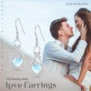 Infinity Dangle Earrings for Women 925 Sterling Silver Heart Love
