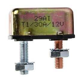 Breaker Kit, Auto Reset Circuit Breaker Auto Marine 12/24V Universal Automatic Fuse Reset Circuit Breaker, with Metal Cover (30A) Circuit Breaker 12v 30a Circuit Breaker