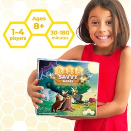 Bee Savvy Game: Engaging Hive Game - Strategy Planning for Survival Educational Hive Board Game Based on Bee Biology - Family, Ideal for Pre-Teenagers, Parents, Teachers - Board Games 8+ Year Old