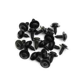 Motoforti 20pcs 6 x 19mm Stainless Steel Black Head Screw for Car Fender Bumper Long-lasting