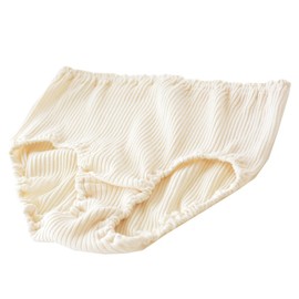 Tenimuho AI-105 Organic Cotton Ribbed Panties, Wrap Your Tummy, Loose Shorts, Women's, Inner Panties, Made in Japan, M-L, White, white