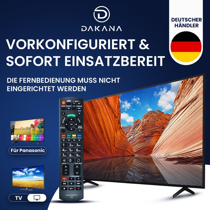 Dakana Remote Control for Panasonic Remote Control N2QAYB000752 Remote Control