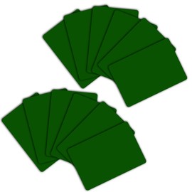 DA VINCI 12 Poker Size Casino Quality Plastic Cut Cards, Green