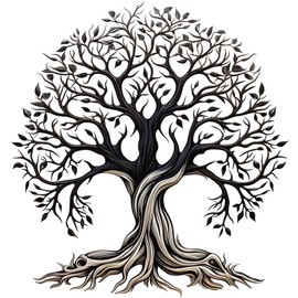 Dopetattoo 6 Pcs Ancient Life Of Tree Temporary Tattoos Hands Party Favors for Kids Fake Face Tattoos