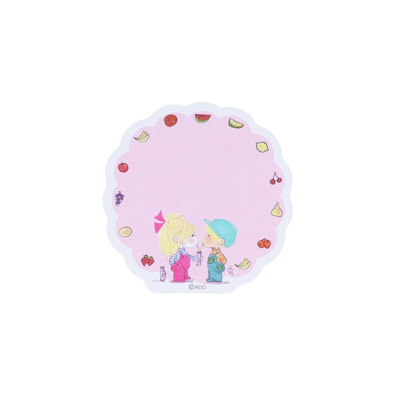 Sunstar Stationery Ado Mizomori Goods, Sticky Notes, Die Cut, Fruit