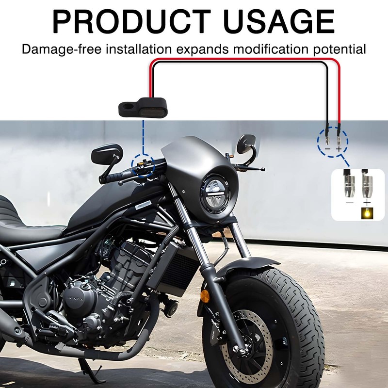 Yenvory 3 LED Mini Indicator Motorcycle E Approved, 12 V,