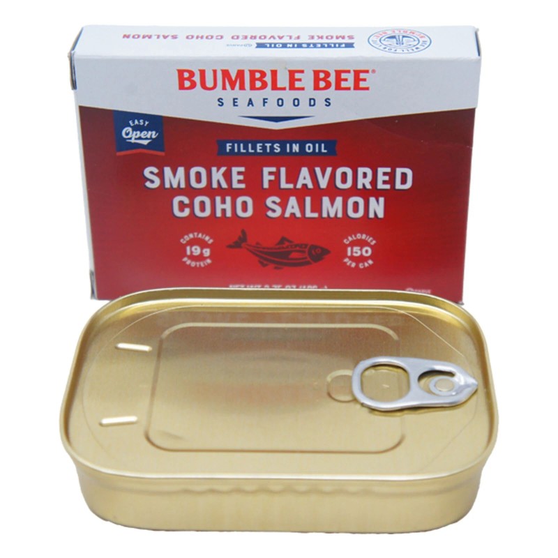 Bumble Bee Coho Salmon Fillet Smoked Flavored In Oil Tin