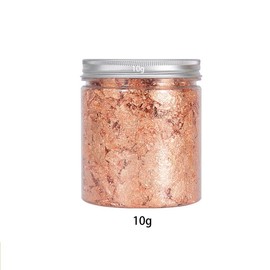 10G Rose Gold Leaf Flakes,Leaf Flakes for Nails,Decorative Gold Leaf,Metallic Gilding Paper,Decorative Foil Flakes for DIY Decortion