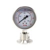 SHYM Stainless Steel 2.5" Dial Sanitary Pressure Gauge, Glycerin Filled.