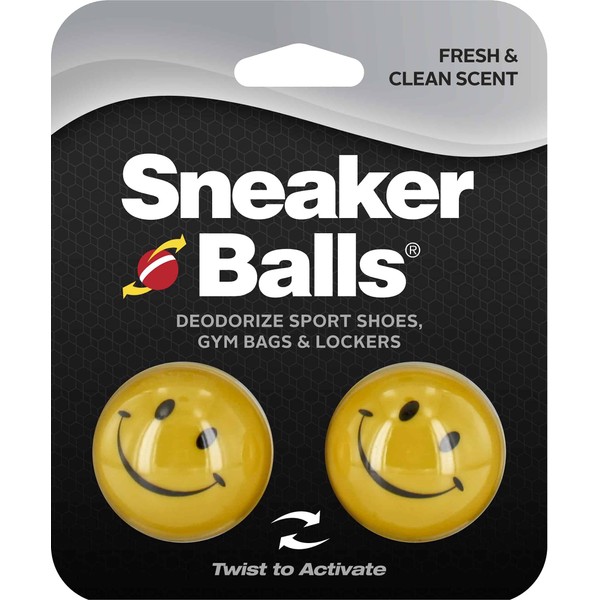 Sof Sole SofSole SneakerBalls HappyFace Shoe Deo Deodorants, Yellow (Yellow), One Size