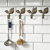 Coat Hooks 4 Pcs Heavy-Duty Vintage Leaf Cast Iron Wall