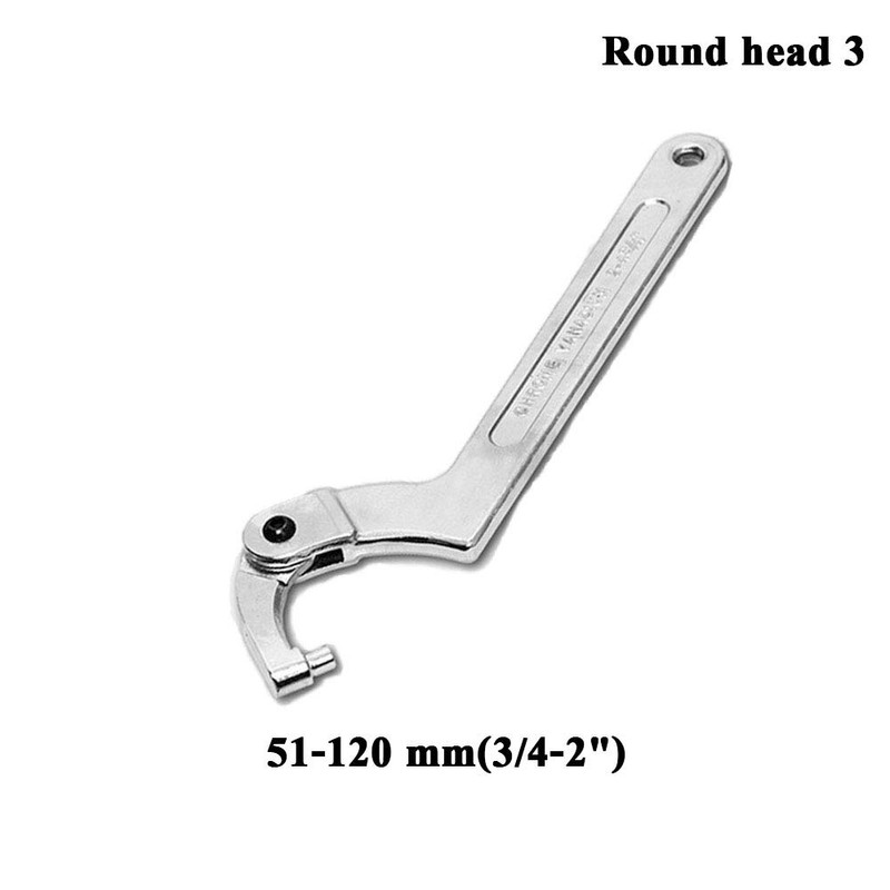 GOZAR Chrome Vanadium Adjustable Hook Wrench C Wrench 19-51mm 32-76mm