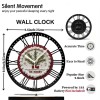 Classic Roman Numeral Wall Clock Made of Solid Iron, 25cm