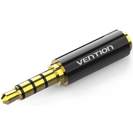 VENTION BFBB0 3.5mm Male to 2.5mm Female Audio Adapter Black Metal Type