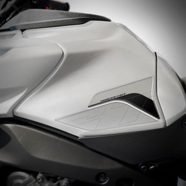 Az Graphishop 3D Resin Side Tank Pads Compatible with Yamaha Tracer 9 GT 2025 FM-1165 (Ceramic Ice)