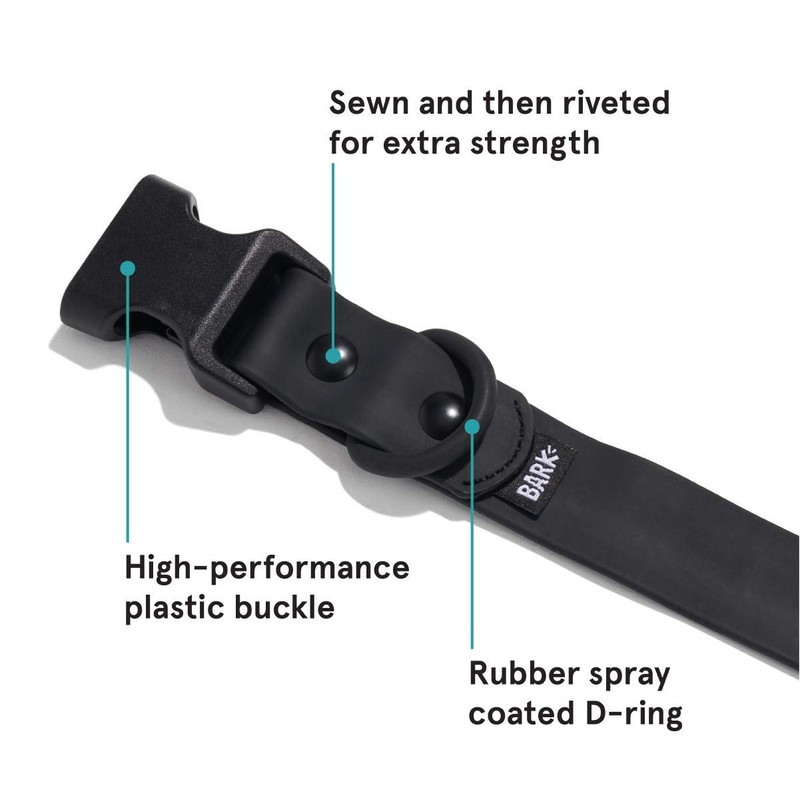 BarkBox Customizable Dog Collar (Small, Black)